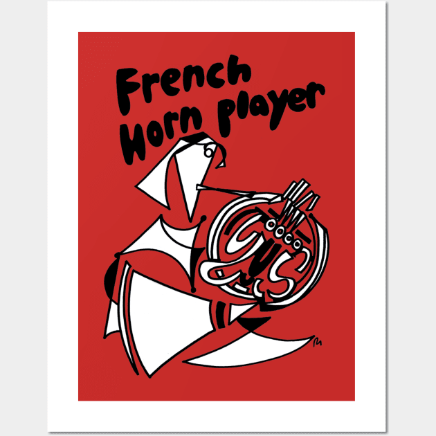 French Horn Player (Female) by Pollux Wall Art by WorldofPollux